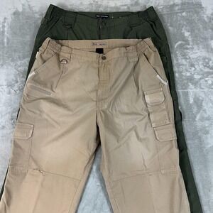 5.11 Tactical Series Pants Mens 40x32 Green Tan Cargo Ripstop Work Lot 2